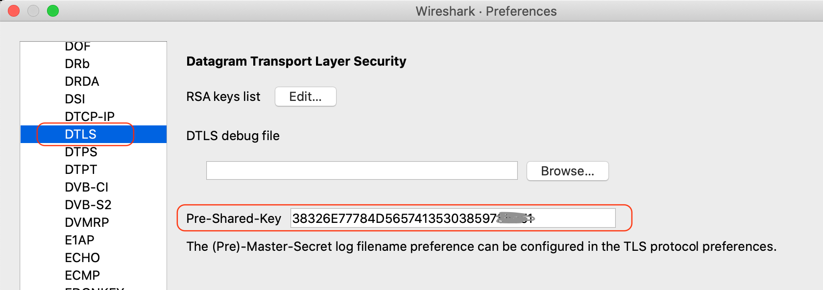 Wireshark, Preferences, Protocols